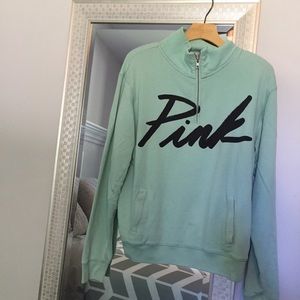 Pink Victoria Secret Half Zip Sweatshirt